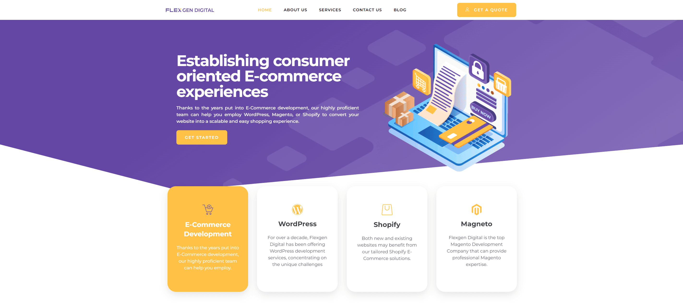 Flex Gen Digital website screenshot